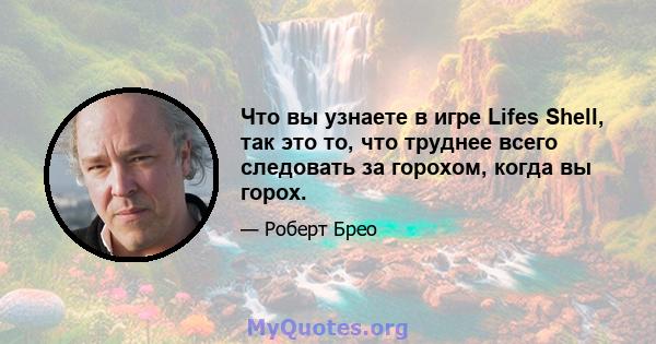 Что вы узнаете в игре Lifes Shell, так это то, что труднее всего следовать за горохом, когда вы горох.