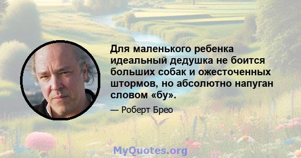 Для маленького ребенка идеальный дедушка не боится больших собак и ожесточенных штормов, но абсолютно напуган словом «бу».