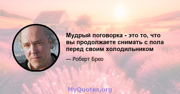 Мудрый поговорка - это то, что вы продолжаете снимать с пола перед своим холодильником