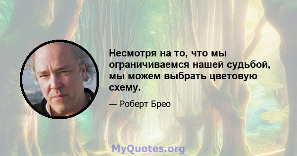 Несмотря на то, что мы ограничиваемся нашей судьбой, мы можем выбрать цветовую схему.