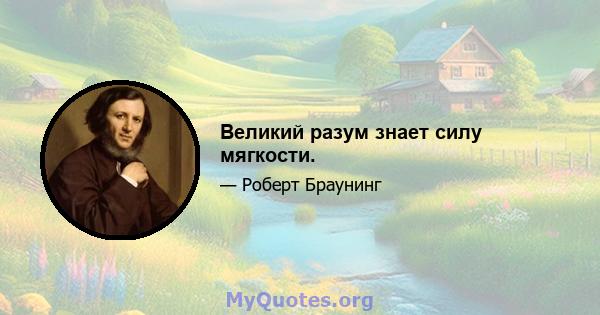 Великий разум знает силу мягкости.