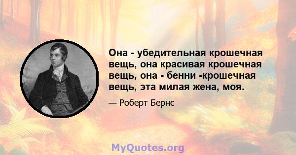 Она - убедительная крошечная вещь, она красивая крошечная вещь, она - бенни -крошечная вещь, эта милая жена, моя.