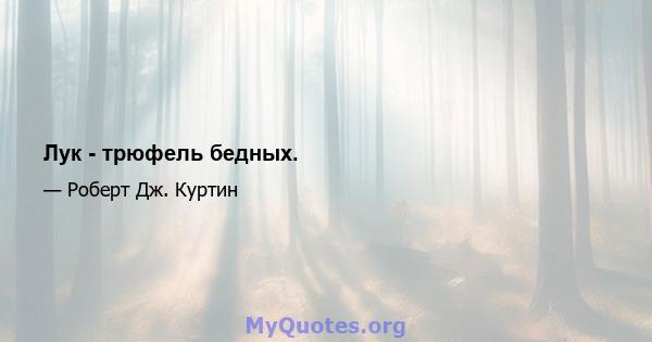 Лук - трюфель бедных.