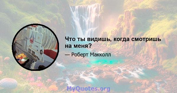 Что ты видишь, когда смотришь на меня?