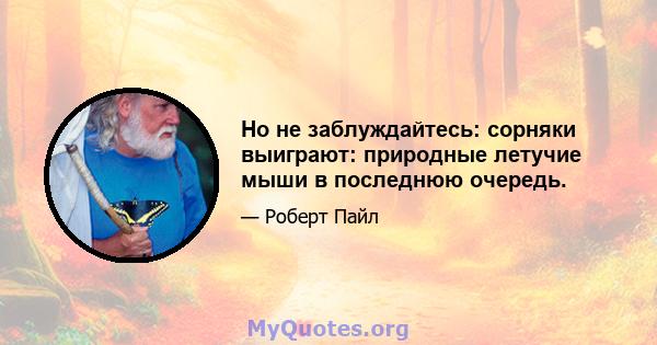 Но не заблуждайтесь: сорняки выиграют: природные летучие мыши в последнюю очередь.