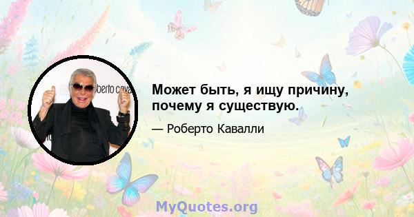 Может быть, я ищу причину, почему я существую.