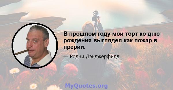 В прошлом году мой торт ко дню рождения выглядел как пожар в прерии.