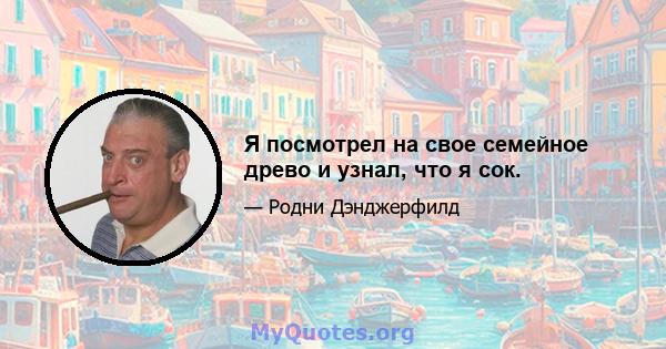 Я посмотрел на свое семейное древо и узнал, что я сок.