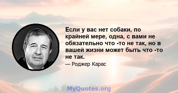 Если у вас нет собаки, по крайней мере, одна, с вами не обязательно что -то не так, но в вашей жизни может быть что -то не так.