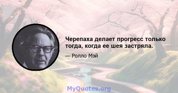 Черепаха делает прогресс только тогда, когда ее шея застряла.