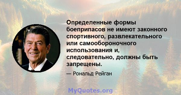 Определенные формы боеприпасов не имеют законного спортивного, развлекательного или самообороночного использования и, следовательно, должны быть запрещены.