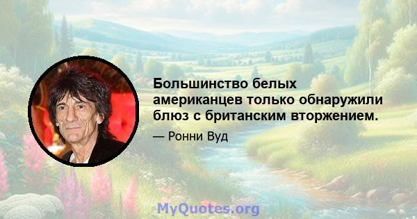 Большинство белых американцев только обнаружили блюз с британским вторжением.