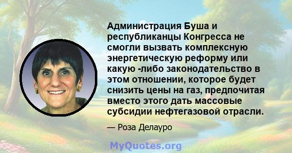 Администрация Буша и республиканцы Конгресса не смогли вызвать комплексную энергетическую реформу или какую -либо законодательство в этом отношении, которое будет снизить цены на газ, предпочитая вместо этого дать