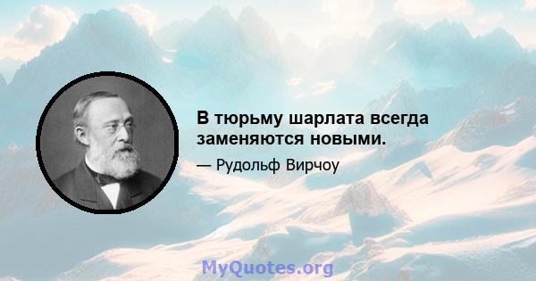 В тюрьму шарлата всегда заменяются новыми.