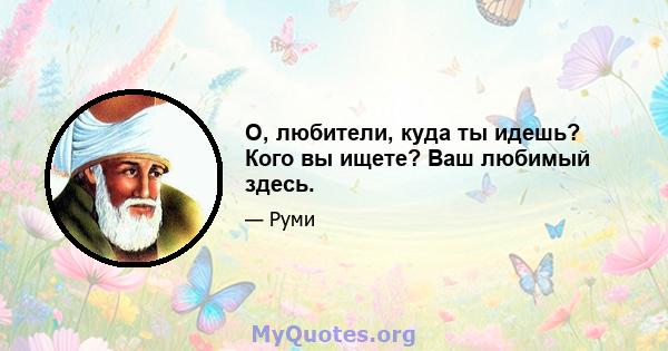 О, любители, куда ты идешь? Кого вы ищете? Ваш любимый здесь.