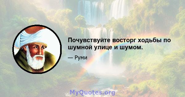 Почувствуйте восторг ходьбы по шумной улице и шумом.