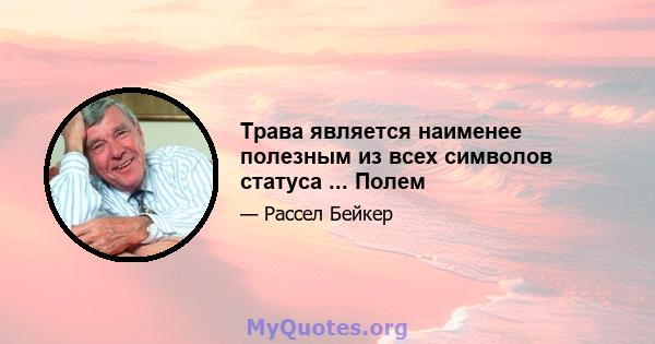 Трава является наименее полезным из всех символов статуса ... Полем