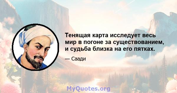 Тенящая карта исследует весь мир в погоне за существованием, и судьба близка на его пятках.