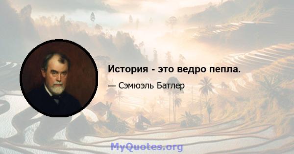 История - это ведро пепла.