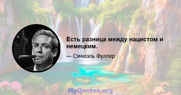 Есть разница между нацистом и немецким.