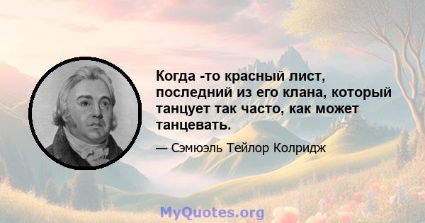 Когда -то красный лист, последний из его клана, который танцует так часто, как может танцевать.