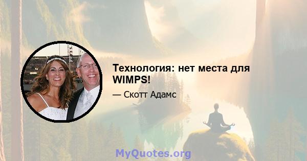 Технология: нет места для WIMPS!