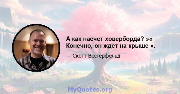 А как насчет ховерборда? »« Конечно, он ждет на крыше ».