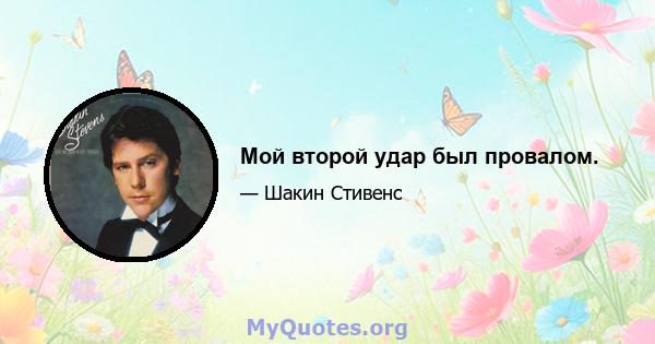 Мой второй удар был провалом.