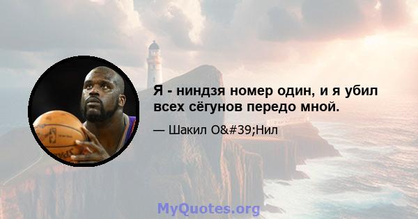 Я - ниндзя номер один, и я убил всех сёгунов передо мной.