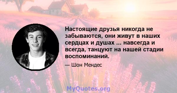 Настоящие друзья никогда не забываются, они живут в наших сердцах и душах ... навсегда и всегда, танцуют на нашей стадии воспоминаний.