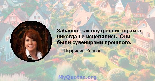 Забавно, как внутренние шрамы никогда не исцелялись. Они были сувенирами прошлого.