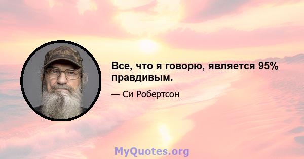 Все, что я говорю, является 95% правдивым.