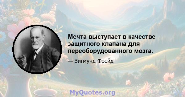 Мечта выступает в качестве защитного клапана для переоборудованного мозга.