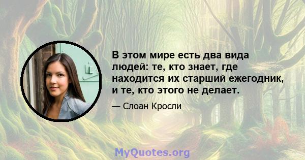 В этом мире есть два вида людей: те, кто знает, где находится их старший ежегодник, и те, кто этого не делает.