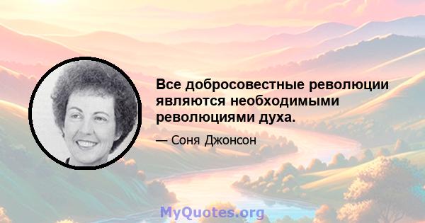 Все добросовестные революции являются необходимыми революциями духа.