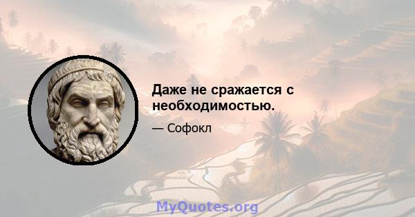 Даже не сражается с необходимостью.