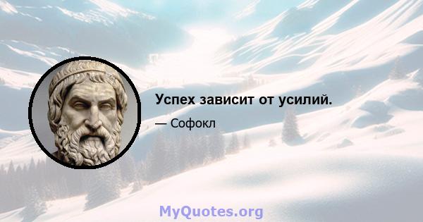 Успех зависит от усилий.