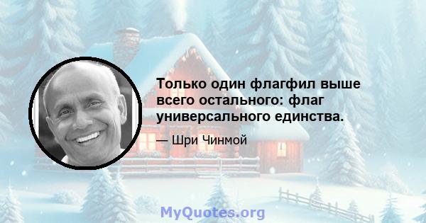 Только один флагфил выше всего остального: флаг универсального единства.