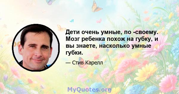 Дети очень умные, по -своему. Мозг ребенка похож на губку, и вы знаете, насколько умные губки.