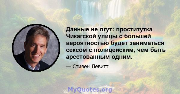 Данные не лгут: проститутка Чикагской улицы с большей вероятностью будет заниматься сексом с полицейским, чем быть арестованным одним.