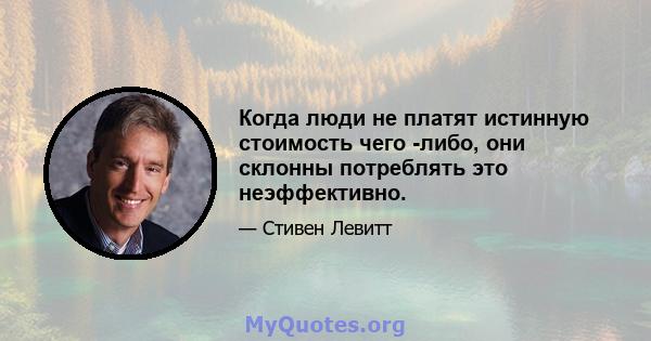 Когда люди не платят истинную стоимость чего -либо, они склонны потреблять это неэффективно.