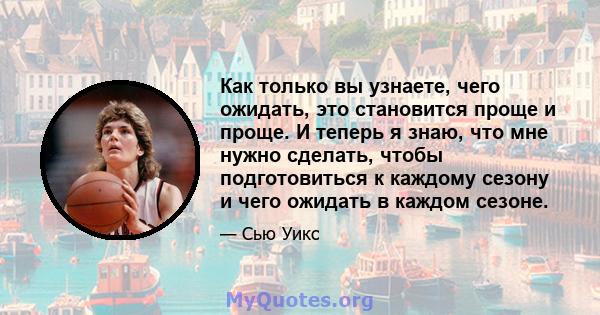 Как только вы узнаете, чего ожидать, это становится проще и проще. И теперь я знаю, что мне нужно сделать, чтобы подготовиться к каждому сезону и чего ожидать в каждом сезоне.