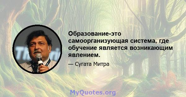 Образование-это самоорганизующая система, где обучение является возникающим явлением.