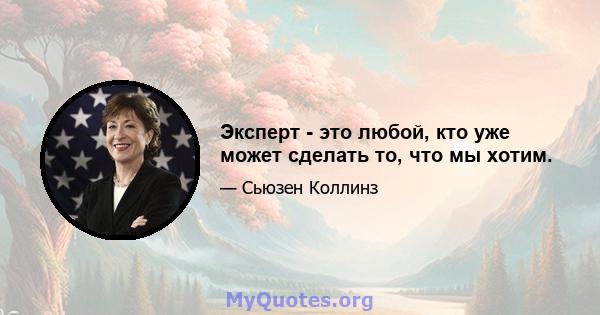 Эксперт - это любой, кто уже может сделать то, что мы хотим.