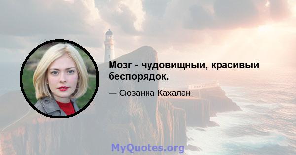 Мозг - чудовищный, красивый беспорядок.