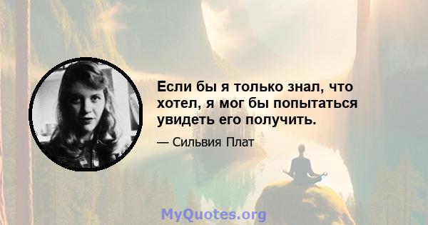 Если бы я только знал, что хотел, я мог бы попытаться увидеть его получить.