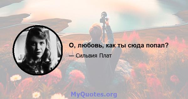 О, любовь, как ты сюда попал?