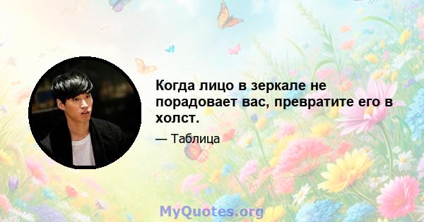 Когда лицо в зеркале не порадовает вас, превратите его в холст.