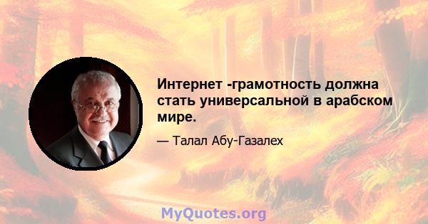 Интернет -грамотность должна стать универсальной в арабском мире.