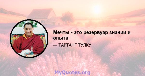 Мечты - это резервуар знаний и опыта